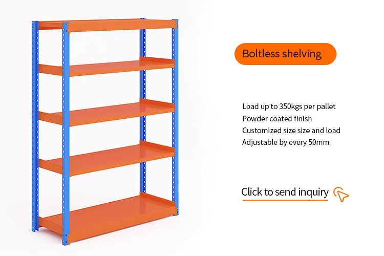 Easy Assembly Boltless 5 Layer Shelving Rack for Warehouse Storage Width 800-1800mm