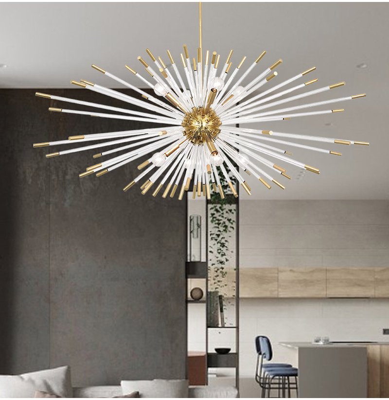 Creative Led Chandelier For Living Dining Room Modern Glass Hanging Lamp sputnik chandelier(WH-MI-314)