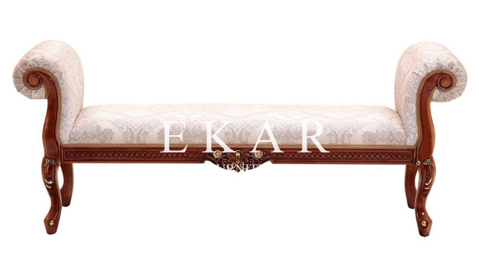 Leather And Fabric Ottoman End Bed Bedroom Stool And Bench