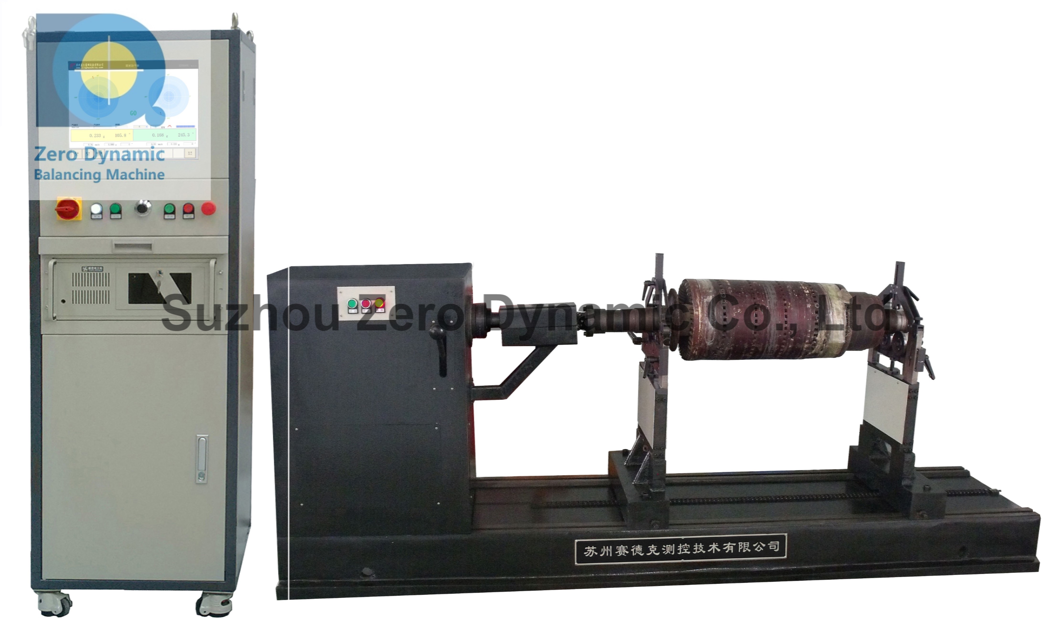 160-5000kg Universal Joint Balancing Machine For Wind Turbine, Rubber Roller, Centrifugal Fan