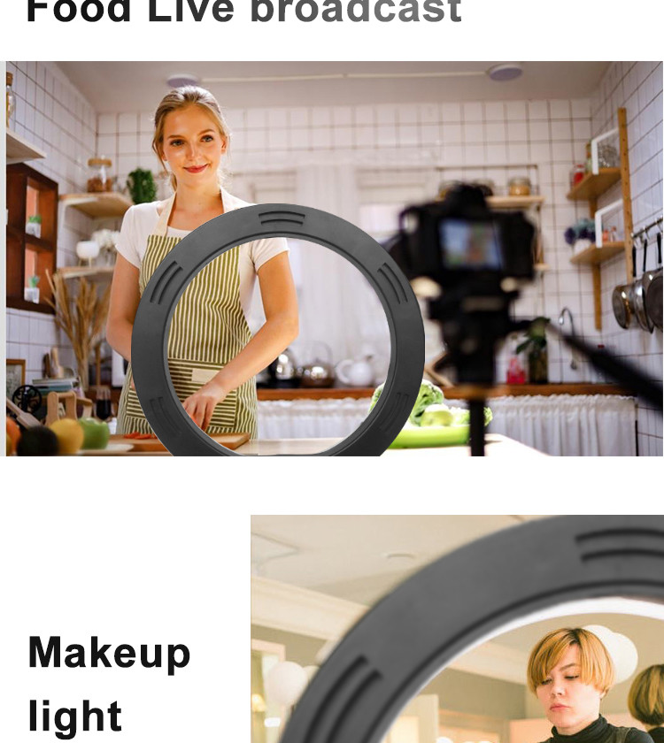 10 Inch 5800K Ring Supplementary Lamp Dimmable Portable , Tripod Stand For Youtube Videos