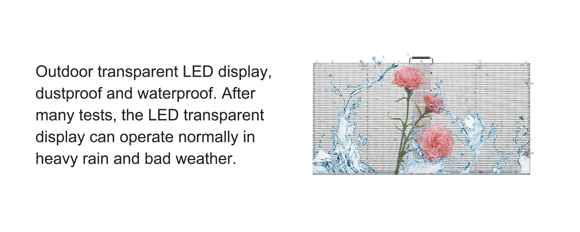 3D Adhesive LED Transparent Film Screen Full Color Transparent Glass LED Screen
