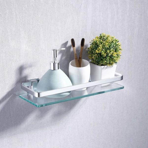 4mm 5mm 6mm 8mm 10mm 12mm Tempered Glass Bathroom Shelf OEM Toughened Glass