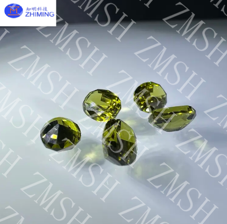 Olive green sapphire rough gemstone Synthetic 99.999% Al2O3 hardness Mohs 9.0