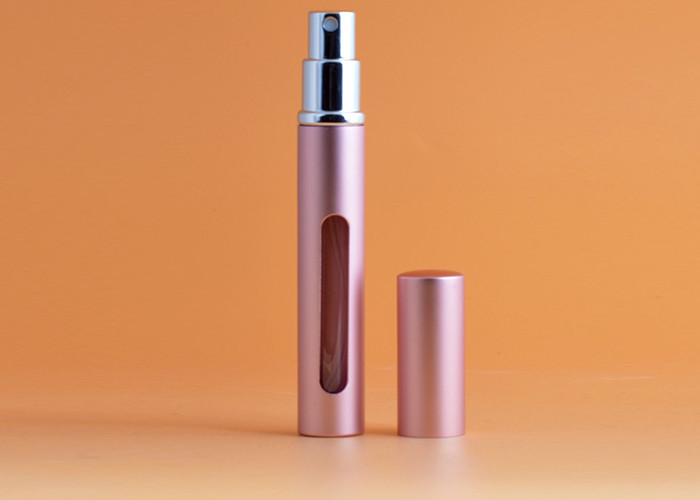 Cylindrical Colored Glass Perfume Bottles , Mini Glass Perfume Bottles