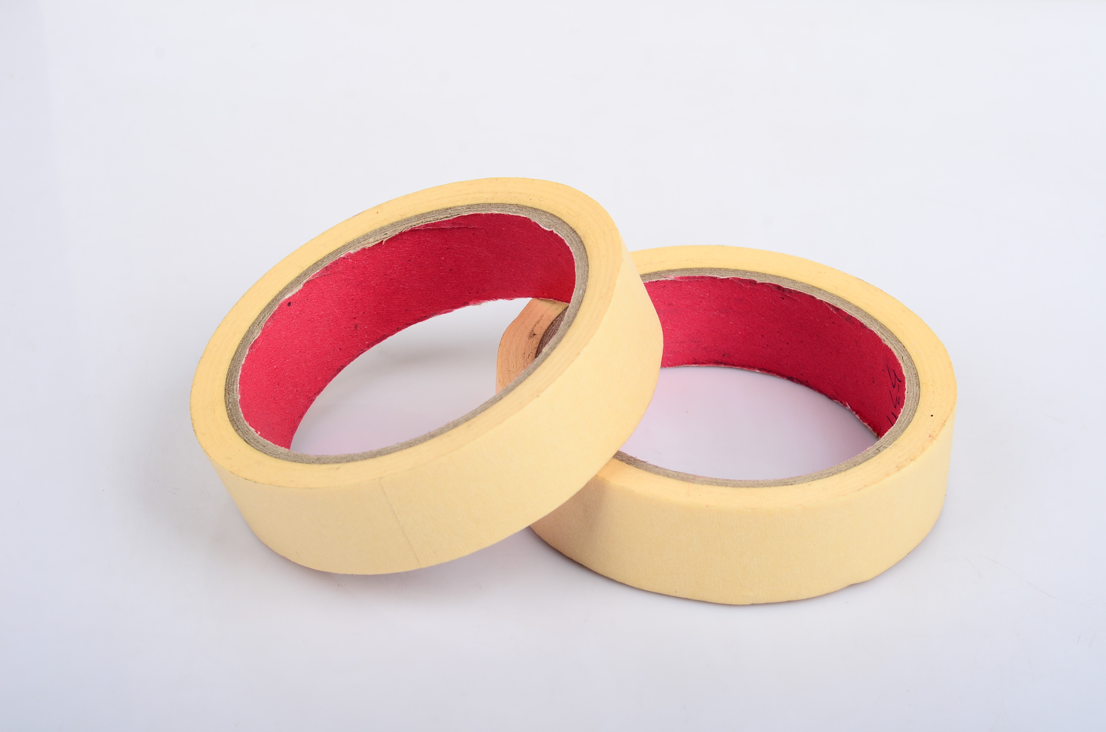 Yellow Crepe Paper Automotive Masking Tape , Different Types Of Masking Tape