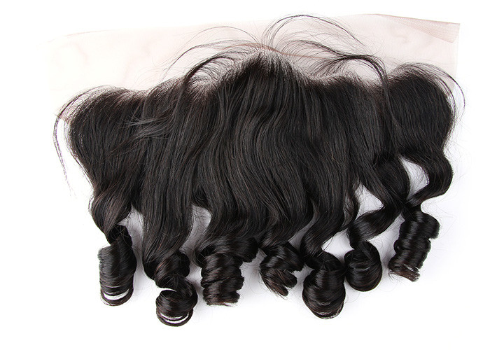 Ear To Ear Lace Top Closure Natural Black 1b# Loose Wave Brazilian Remy Hair