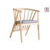 Buy cheap Upholstered Ash Chair Vertical Wood Restaurant Chairs Leather Seats Modern from wholesalers