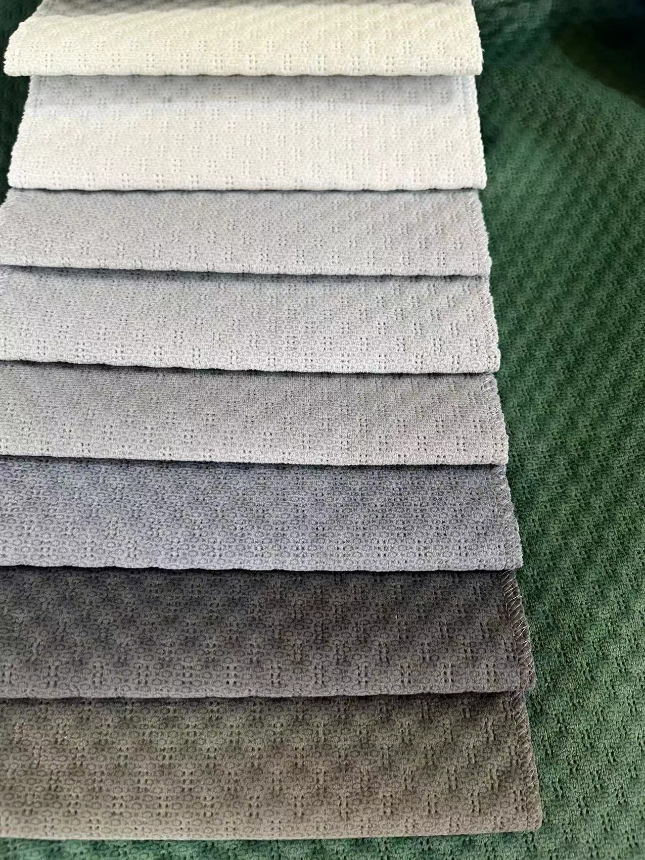 Printed Polyester Fabric For Sofa Ultrasonic Embossed Velvet Fabric