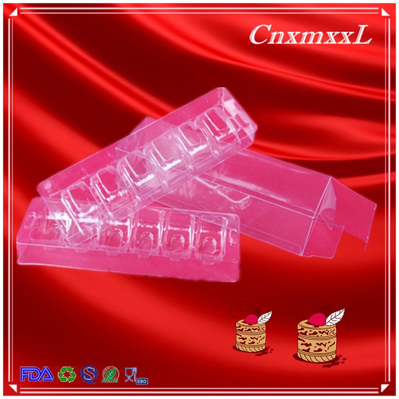 6 blister tray clear macaron plastic packaging container boxes & reusable macaron trays with 0.55 mm clear food grade PET