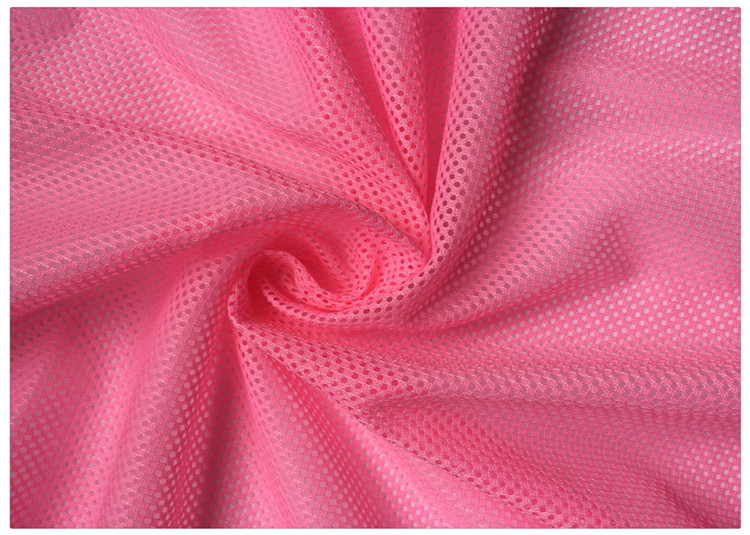 Breathable Soft Polyester Sports Mesh Fabric Eco Friendly