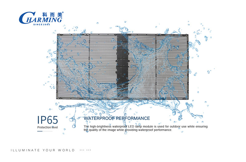 P3.91 Outdoor Display Transparent Video Wall Rgb 4K Fixed Installation