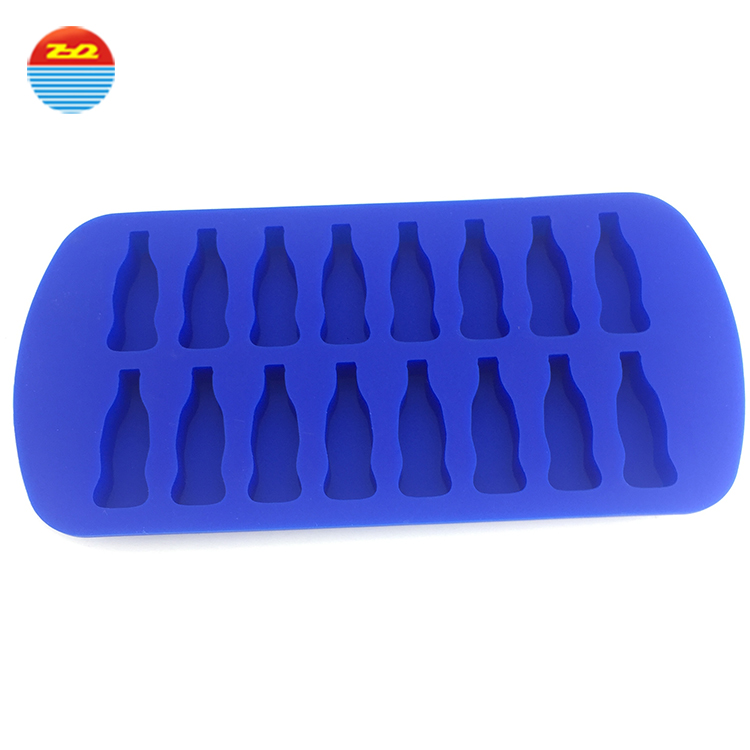 Cola Bottle Silicone Rubber Ice Cube Tray , Small Tiny Cylinder Silicone Freezie Molds