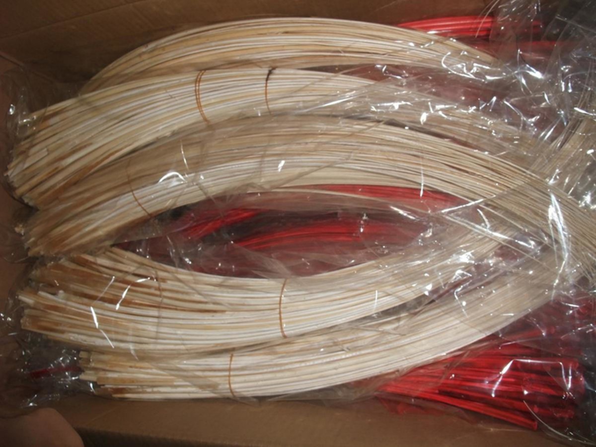 Millinery Supplies Ostrich Feather Quill with Dyed Pattern 50-55cm