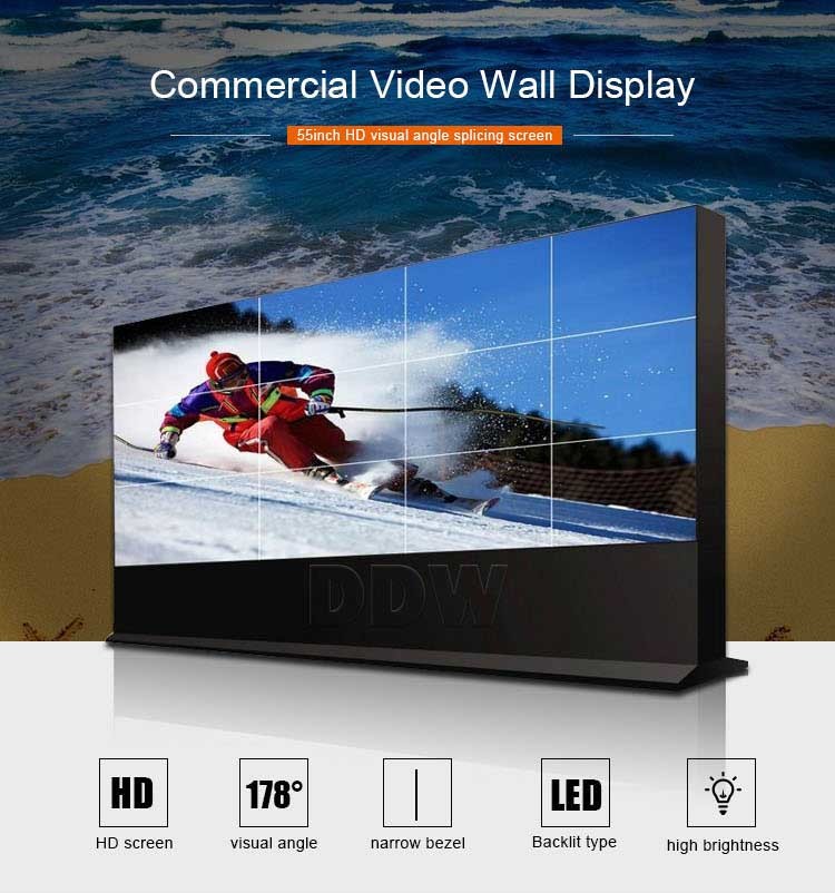 500nits Brightness Broadcast Video Wall RJ45 Loop For Security Monitoring Center