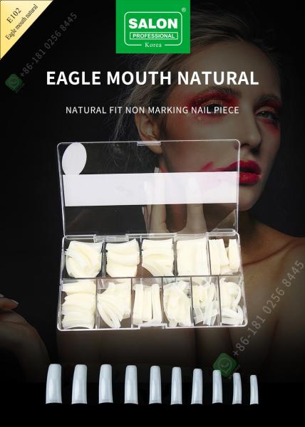 Salon Beauty False Eagle Month Nail Tips French Acrylic Extra Long Half Cover