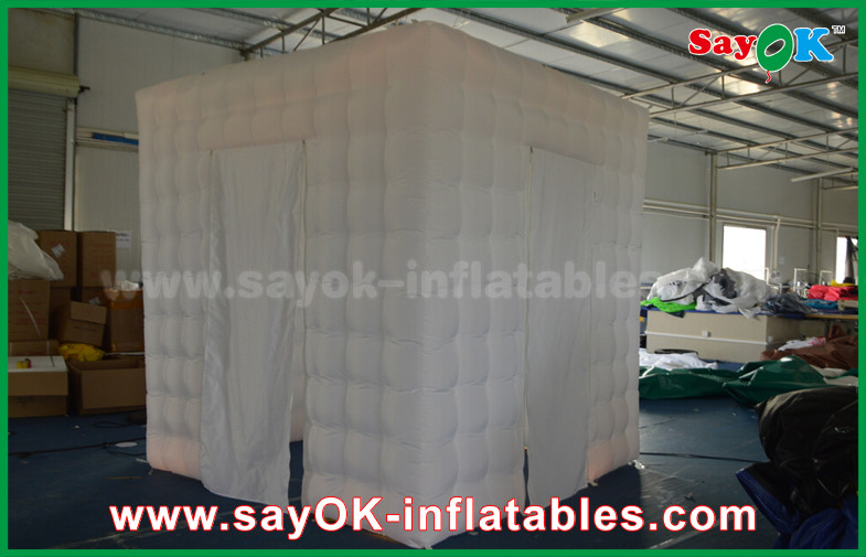 Inflatable Photo Studio Lighting Inflatable Photo Booth With Two Doors White Wedding Photobooth