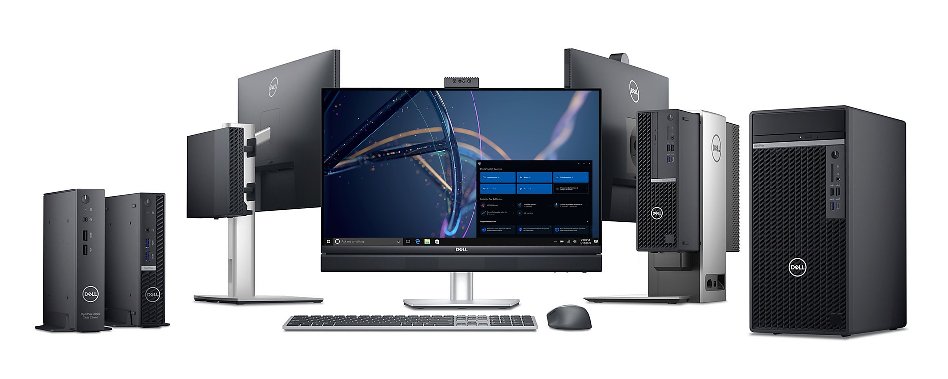 All-in-one Dell Optiplex 7410 i3-13100T 8G 256G 23.8 inch Desktop for Country Markets