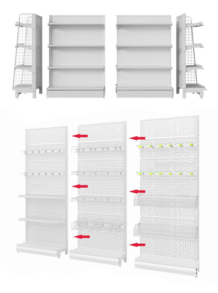 30-80KG/Layer Sturdy Modern Supermarket Display Rack System Retail Shelves