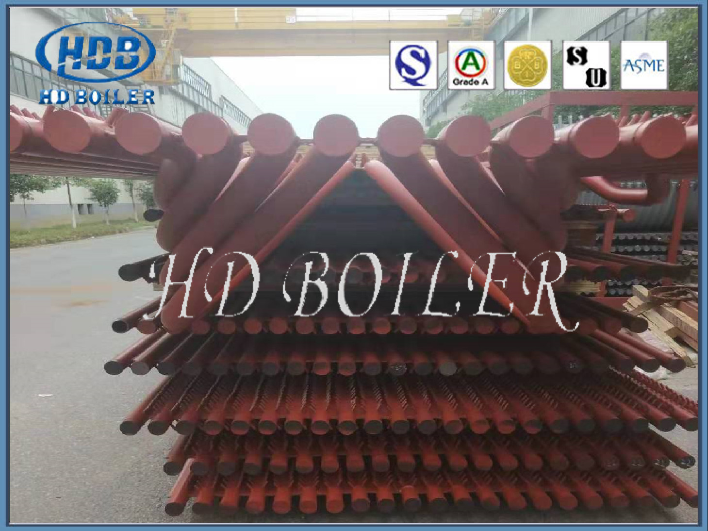 SA210A1 Carbon Steel Boiler Membrane Wall Electrical Water Boiler Spare Parts
