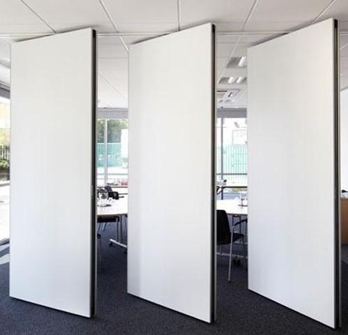White Wooden Acoustic Partition Wall For Conference Room / Sound Proof Movable