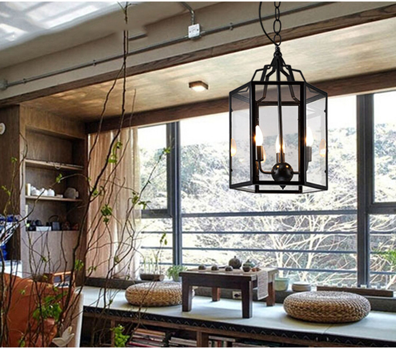 Vintage Led Candle Chandelier Black Candlesticks Bird Cages Living Rroom Loft Black Chandelier(WH-CI-125)