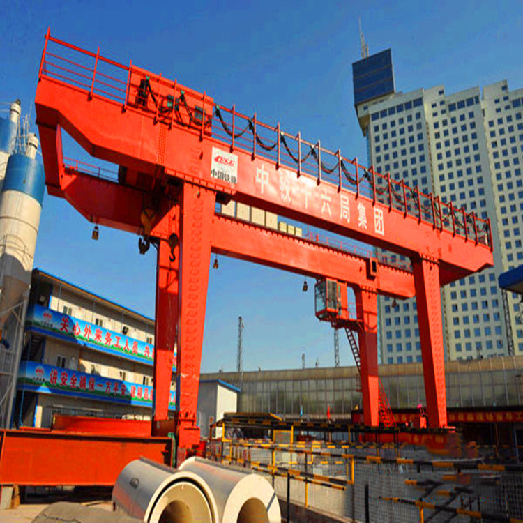 U Type 50T Double Beam Hook Gantry Crane Working Class A6