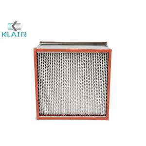 Glassfiber Media High Temperature HEPA Filter With SUS Frame Aluminum Separators