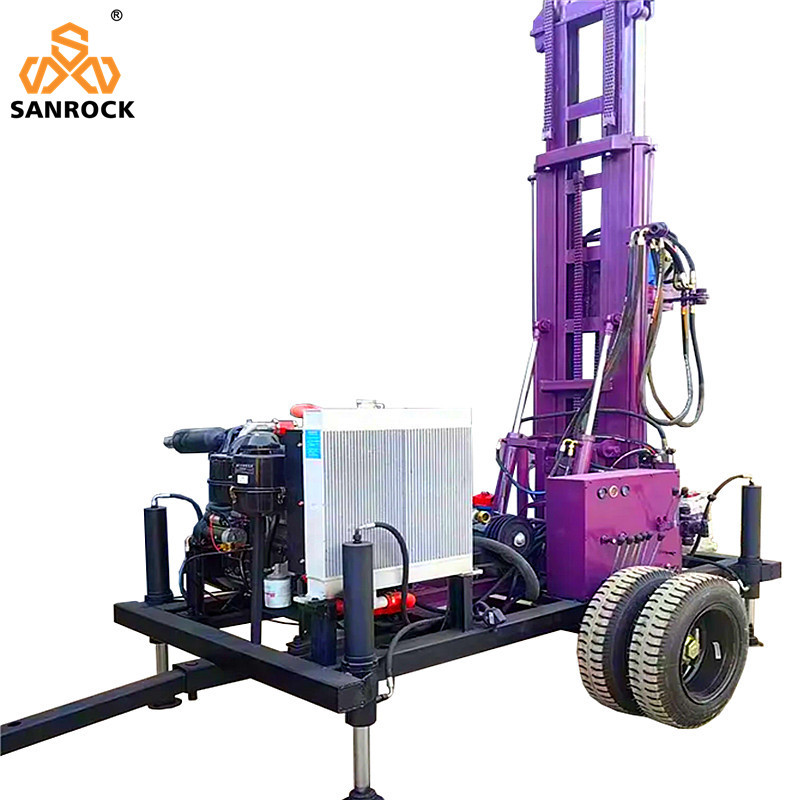 Small Water Well Drilling Rig Rotary Borehole Drilling Machine Trailer Mounted Water Well Drilling Rigs