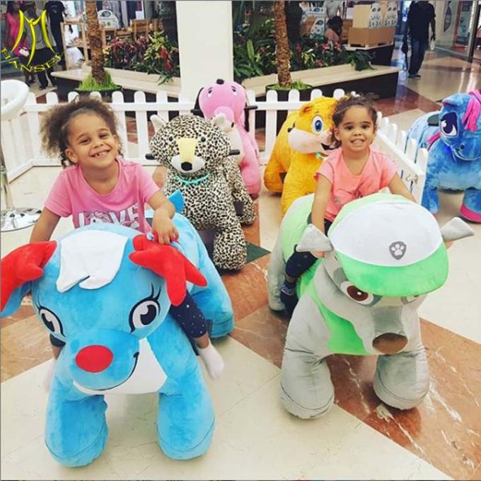 Hansel factory wholesale coin operated plush walking animal adult ride on toy