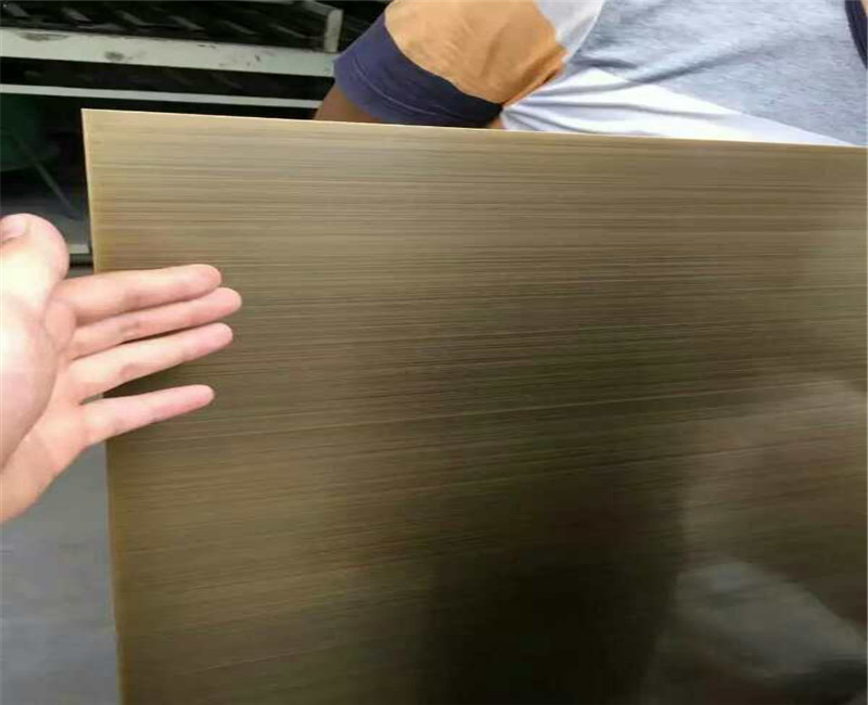 8k mirror gold color stainless steel sheet 304 0.8*1219*2438mm