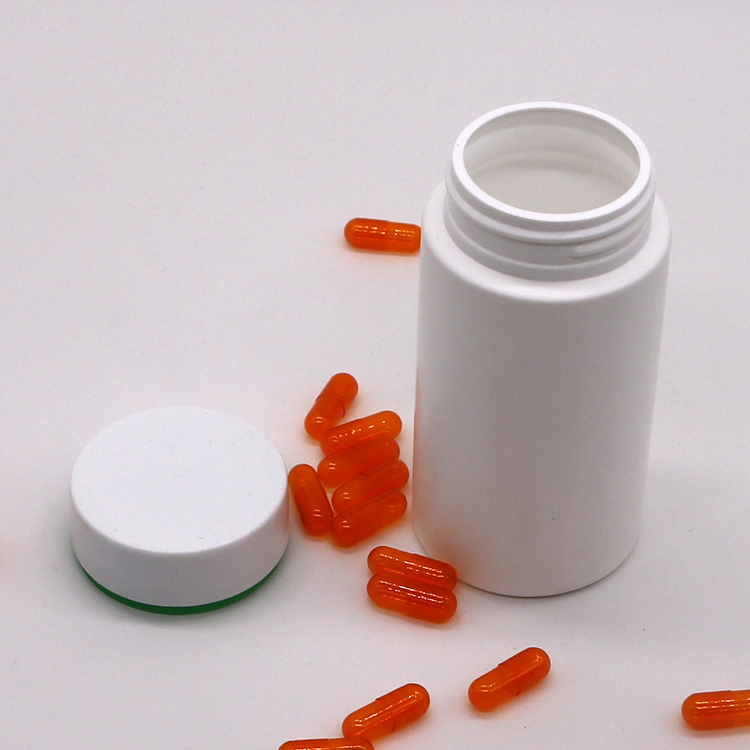 Screw Cap 175ML HDPE Plastic Pill Bottle for Pill Two Layer Customized Color PE Caps