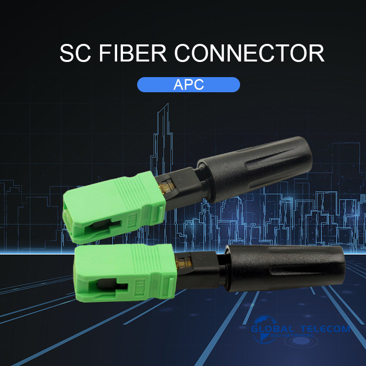 ISO9001 Ftth Fast Connector , Sc Apc Quick Connector 20N Tension