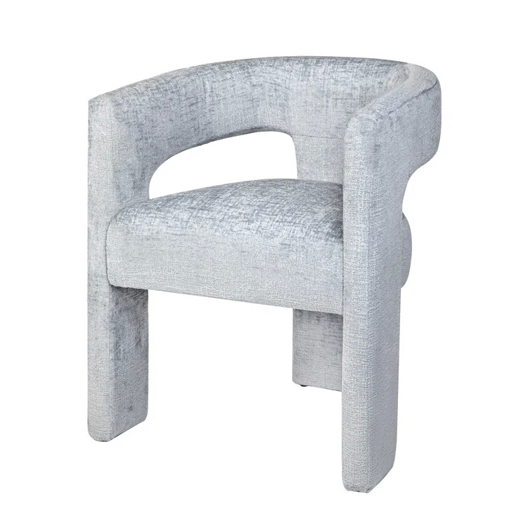 Eco friendly Wooden White Sherpa Accent Chair For Dining Room