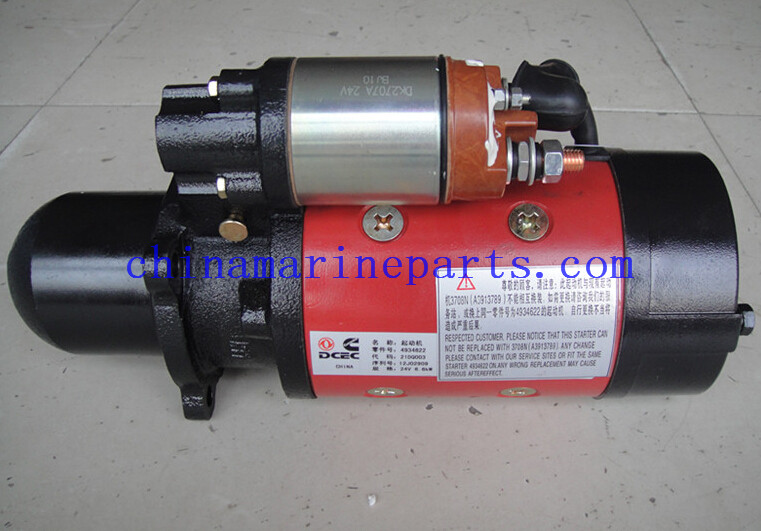 Original Cummins 6BT diesel Engine 4934622 starting motor 24V 6.6KW
