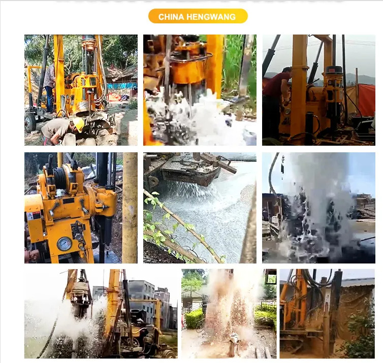 Pneumatic Borewell Machine Alloy Steel Borehole Drilling Equipment For 200 Meters Depth