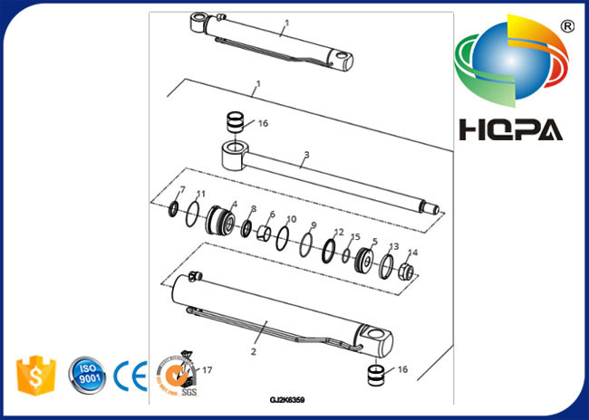 42U-63-H0P56 42U 63 H0P56 42U63H0P56 Lift Cylinder Seal Kit For WA65-5 WA70-5