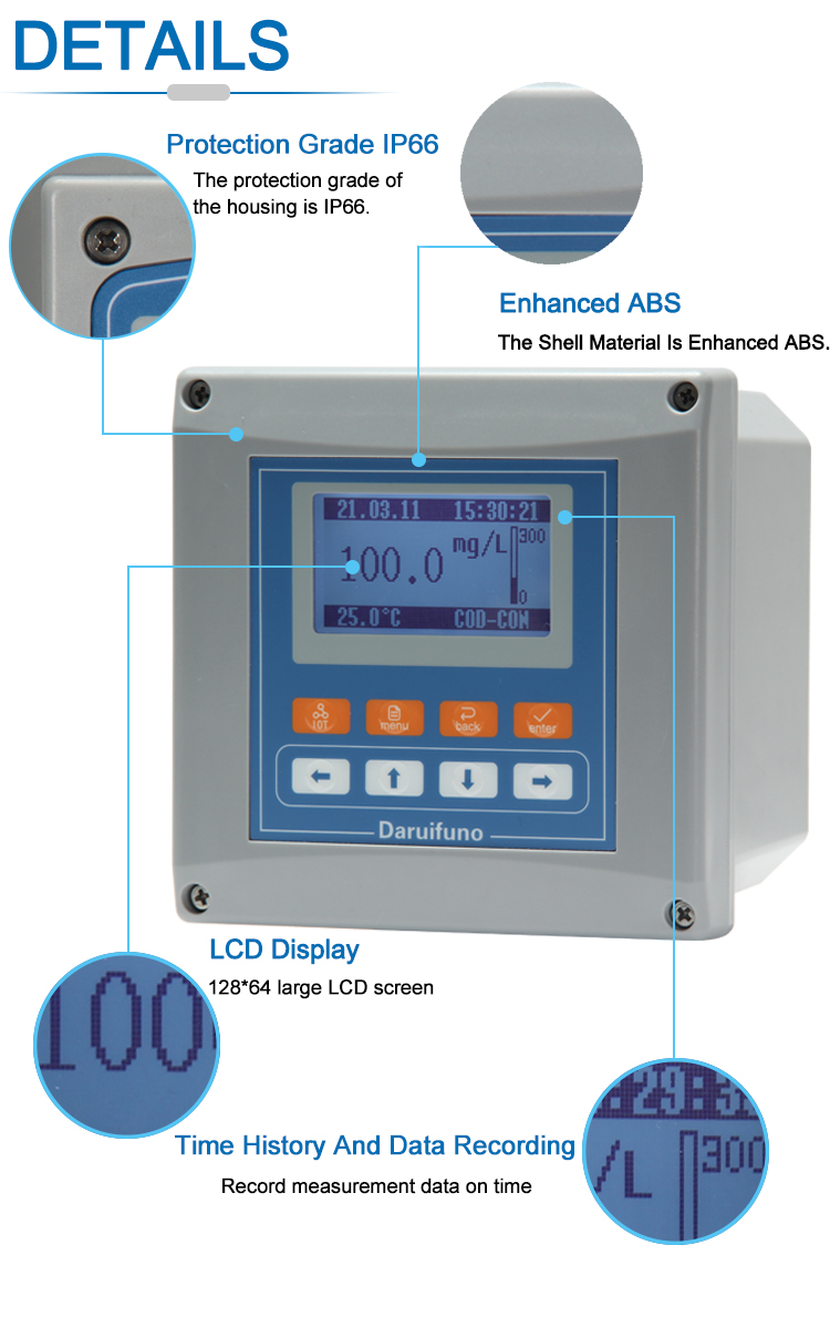 Digital RS485 Interface Modbus COD Controller For Treated Water