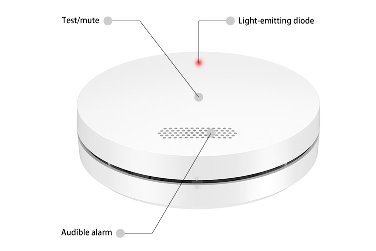 3 Years Battery Wireless Interconeted Smoke Alarms Detector Smok Alarm With ABS Material