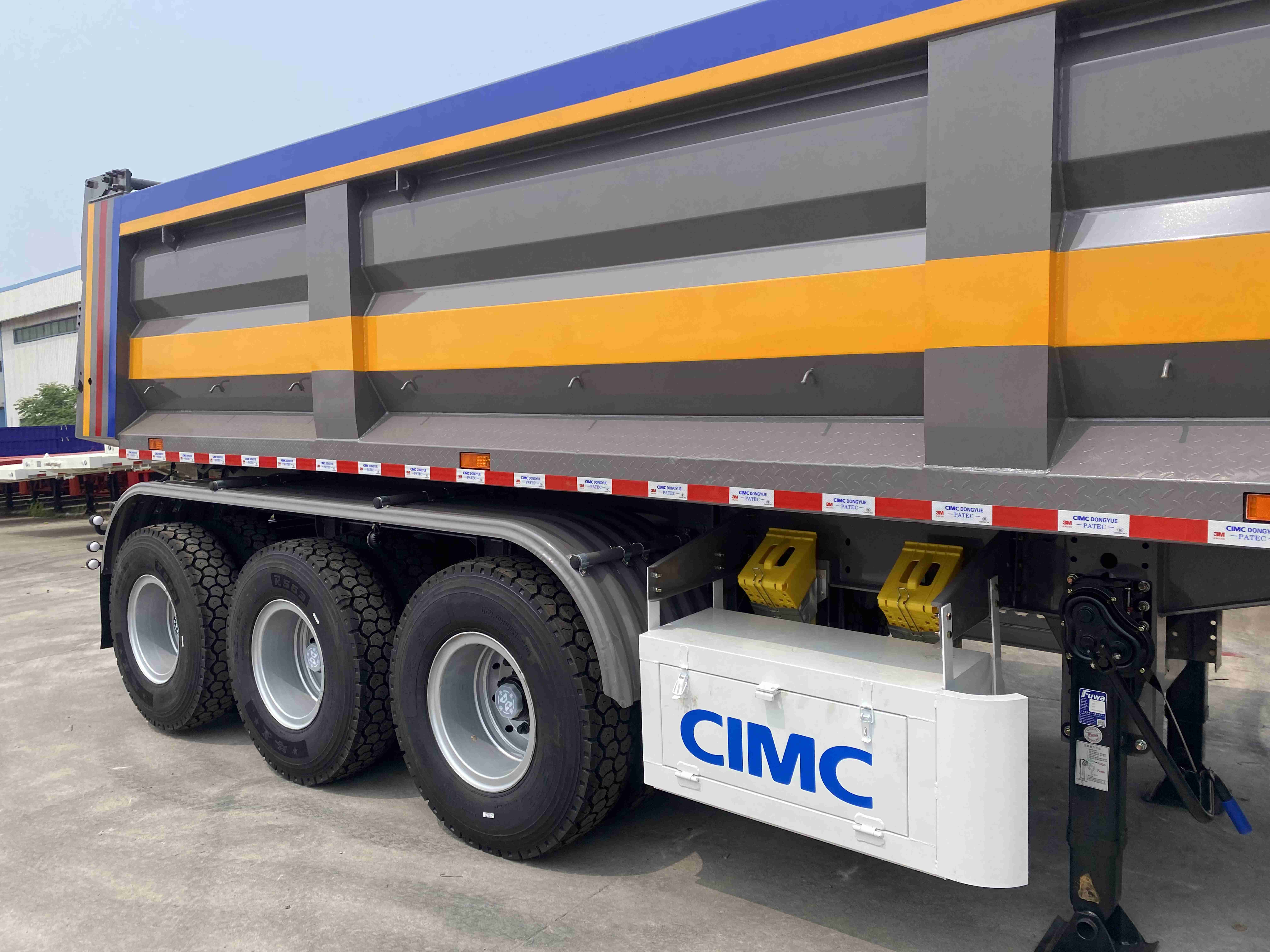 100T Capacity Semi Trailer Mechanical Suspension Popular 3-axle-4-axle Dump Trailer Truck