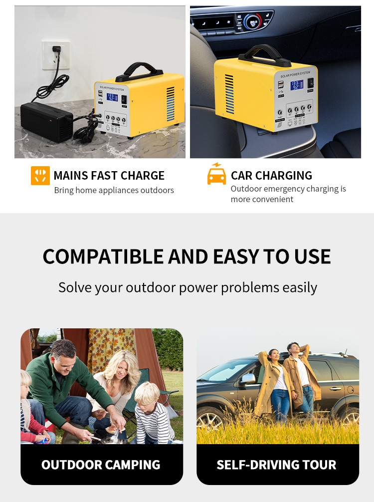 Outdoor Emergency Power MPPT 84Wh LifePo4 Battery Portable Solar Power Station
