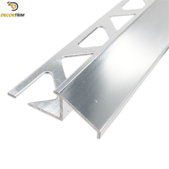 12mm Joining Flooring Edging Strip Polished Silver Smooth Sloped Edge