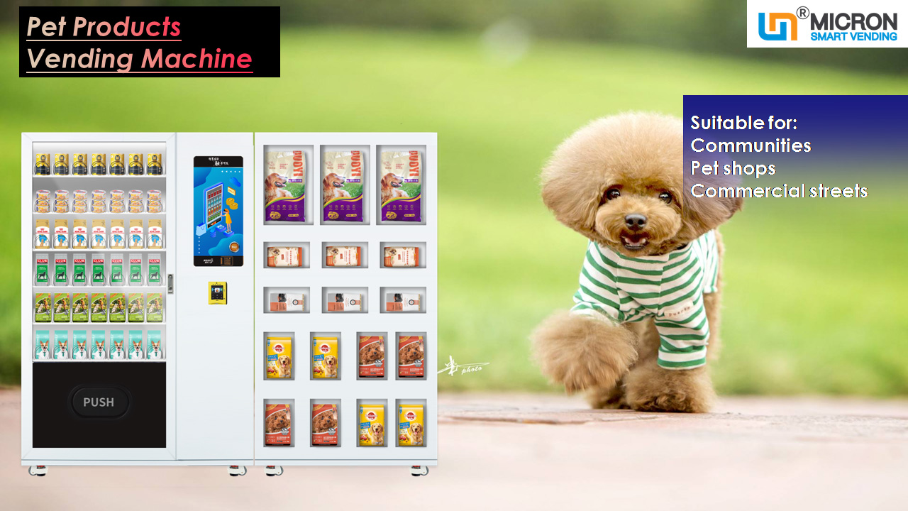 1200 Capacity Pet Products Smart Vending Machine With Locker Micron Smart Vending Machine