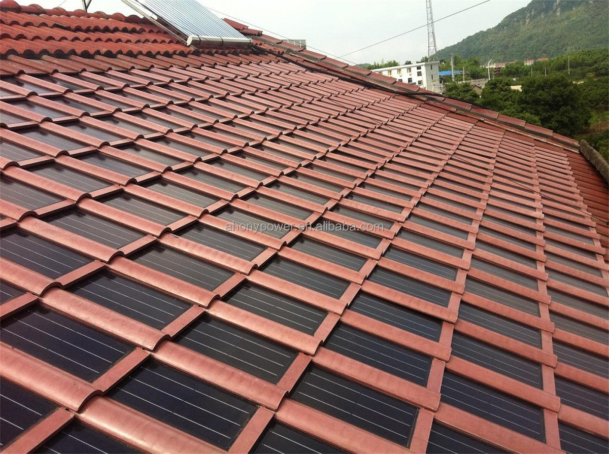 OEM car home villa house Solar Power Roof Shingles solar tiles energy for sustainable photovoltaic on off grid power