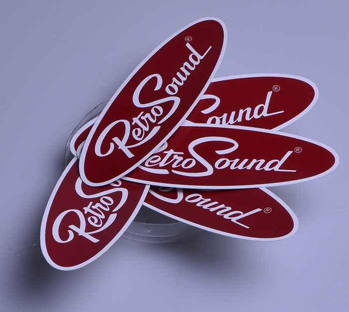 Custom printing high quality PVC vinyl die cut oval UV resistant car sticker