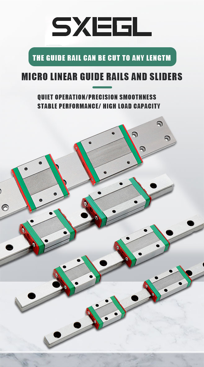 15mm 63mm Linear Guide Rail Stainless Steel Mini Linear Guide Micron Accurate