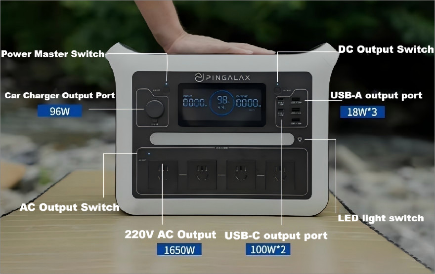 1024Wh Battery Portable Power Station SOUL 1000 With Multi Output Connector
