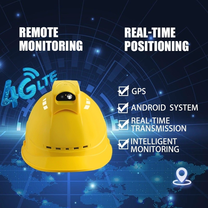 Live Streaming Safety Helmet Camera Android 7.1 3300mAh Waterproof