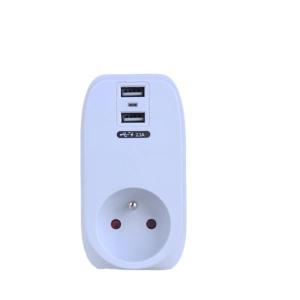 EU AC Plug Socket Kampa KP-2USB-01-F New Design High Quality With 2.1A USB