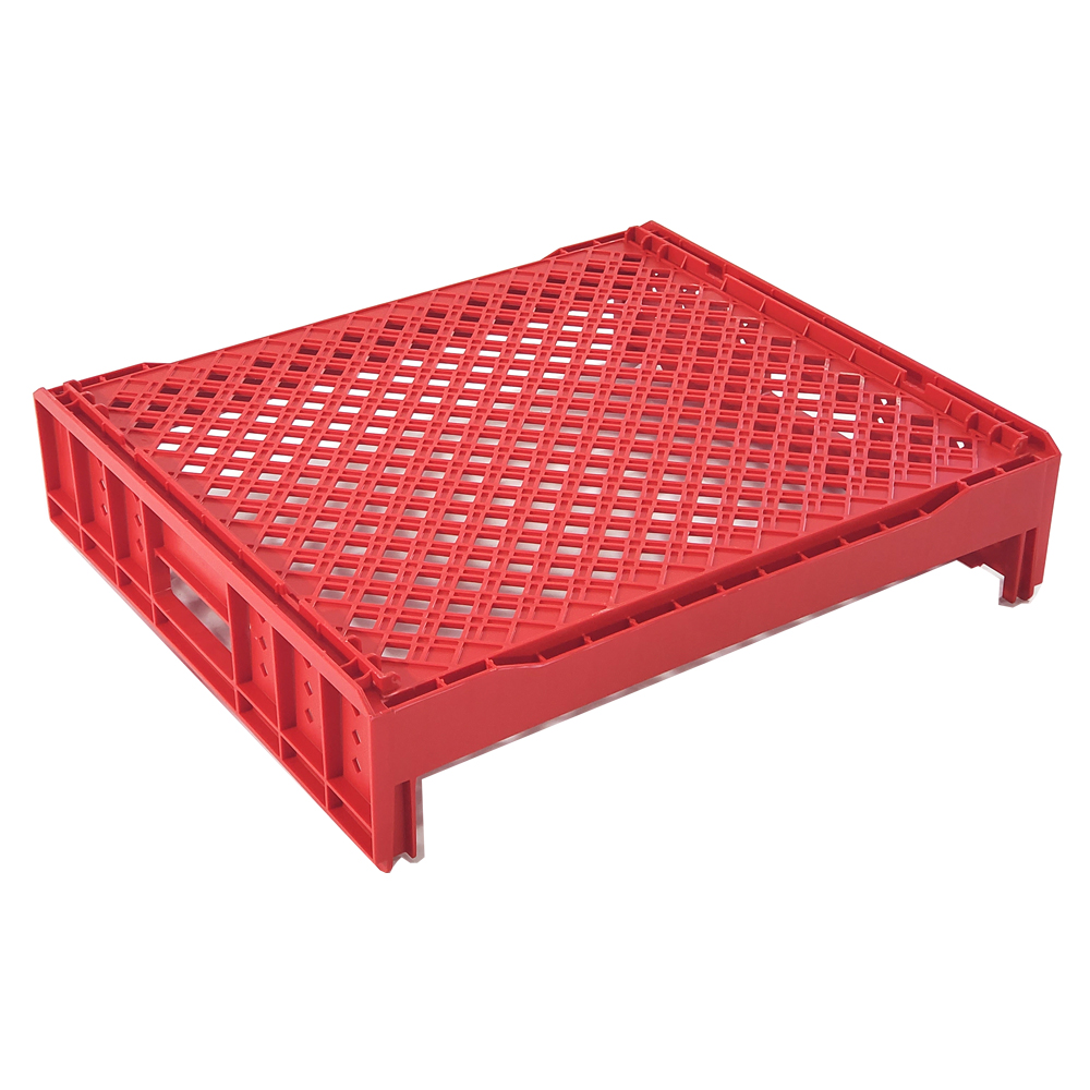 Storage Bread Tray Plastic Stackable Mesh Turnover Crates with Silk Printing Logo